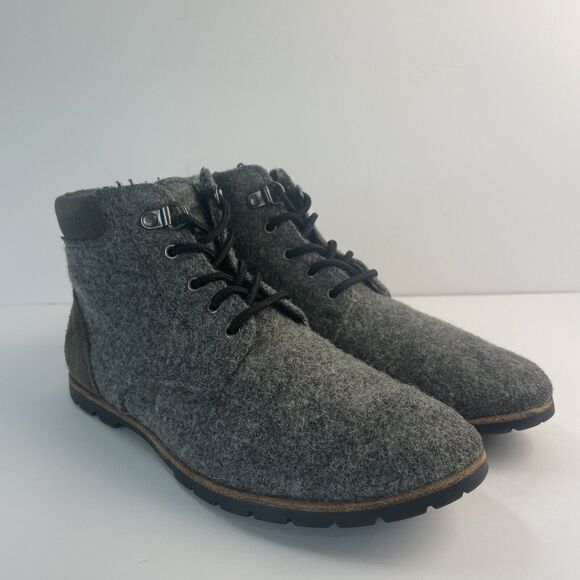 WOOLRICH Beebe Wool Lace Up Chukka Gray Winter Fall Hiking Boots Women's Size 7 - Picture 1 of 9